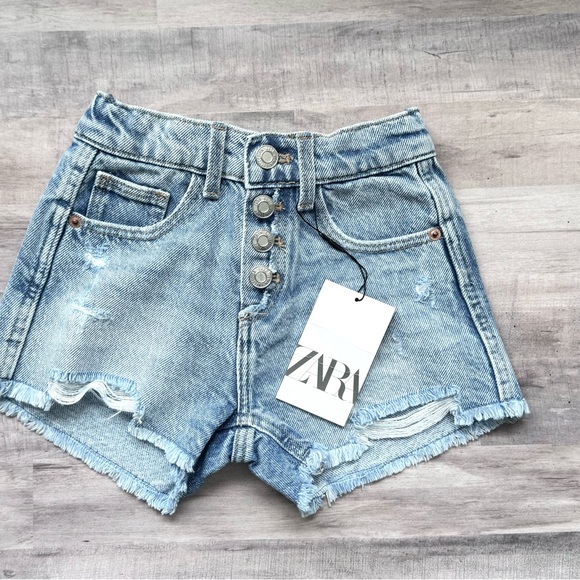 Zara Girls Distressed Shorts 6 - Picture 2 of 9